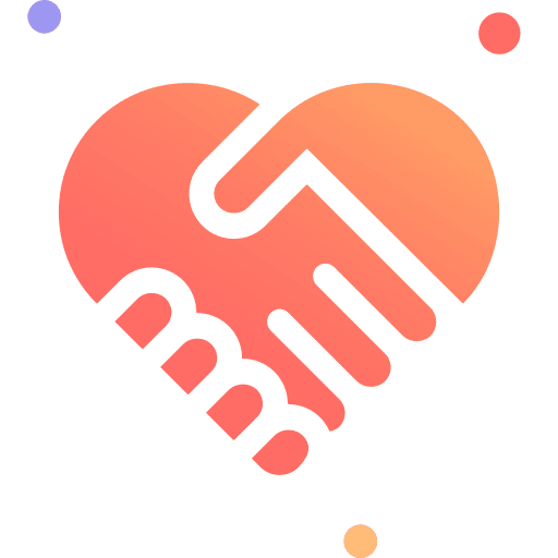 Icon of a partnership and social influencer symbol connecting to audience nodes